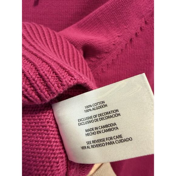 GAP | Women’s 100% Cotton Knit Crew Neck Sweater Pink- Size Small - Picture 3 of 7